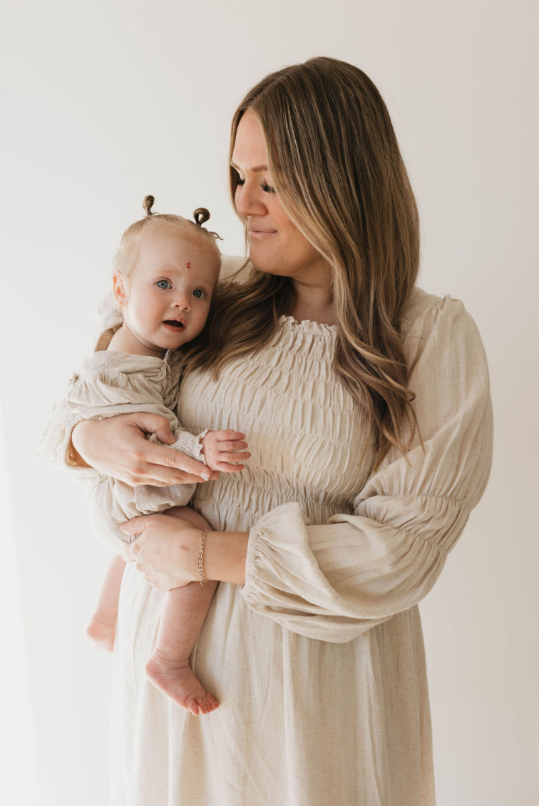Hanna Smocked Baby Romper