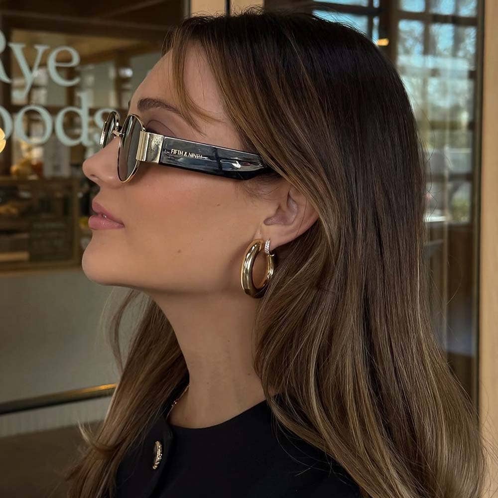 Elliott Polarized Sunglasses in Black/Gold