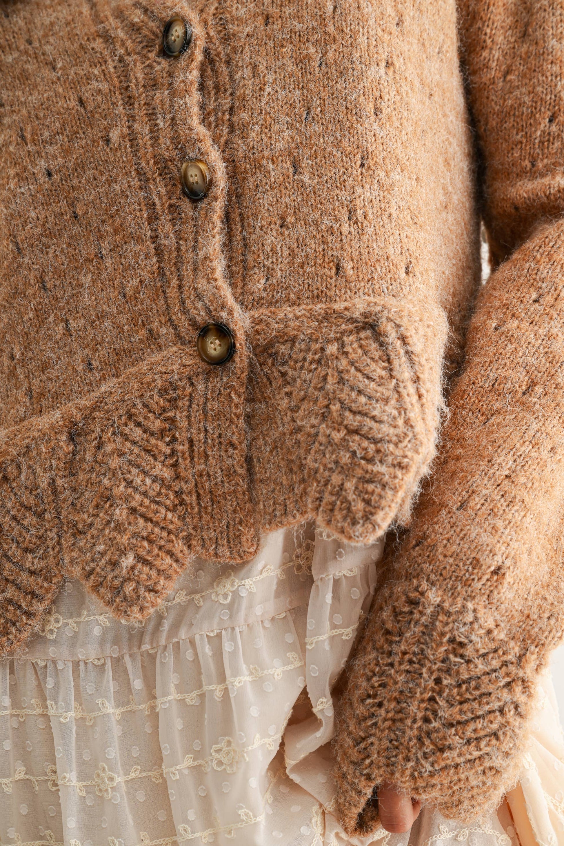 James Textured Knit Cardigan