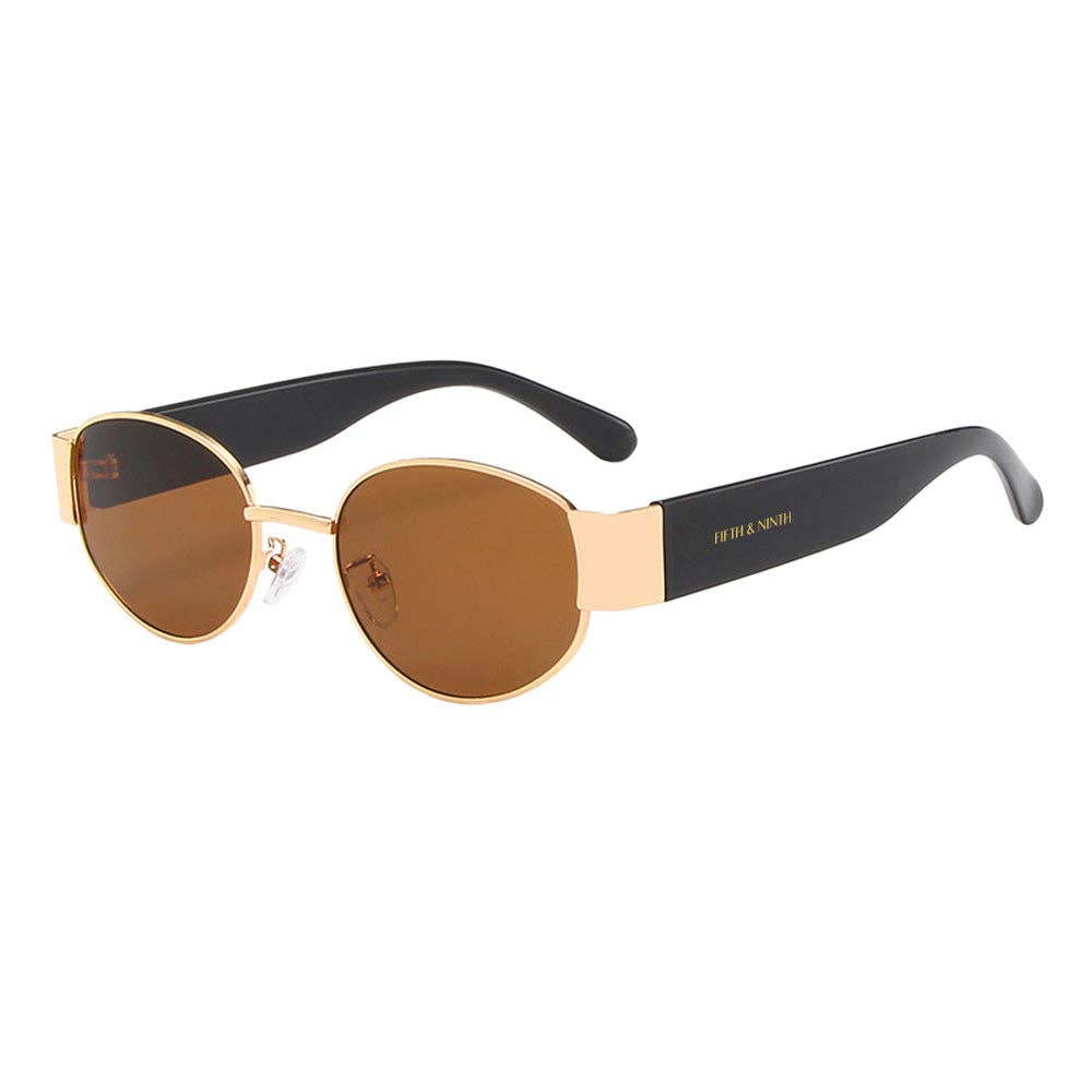 Elliott Polarized Sunglasses in Brown/Gold