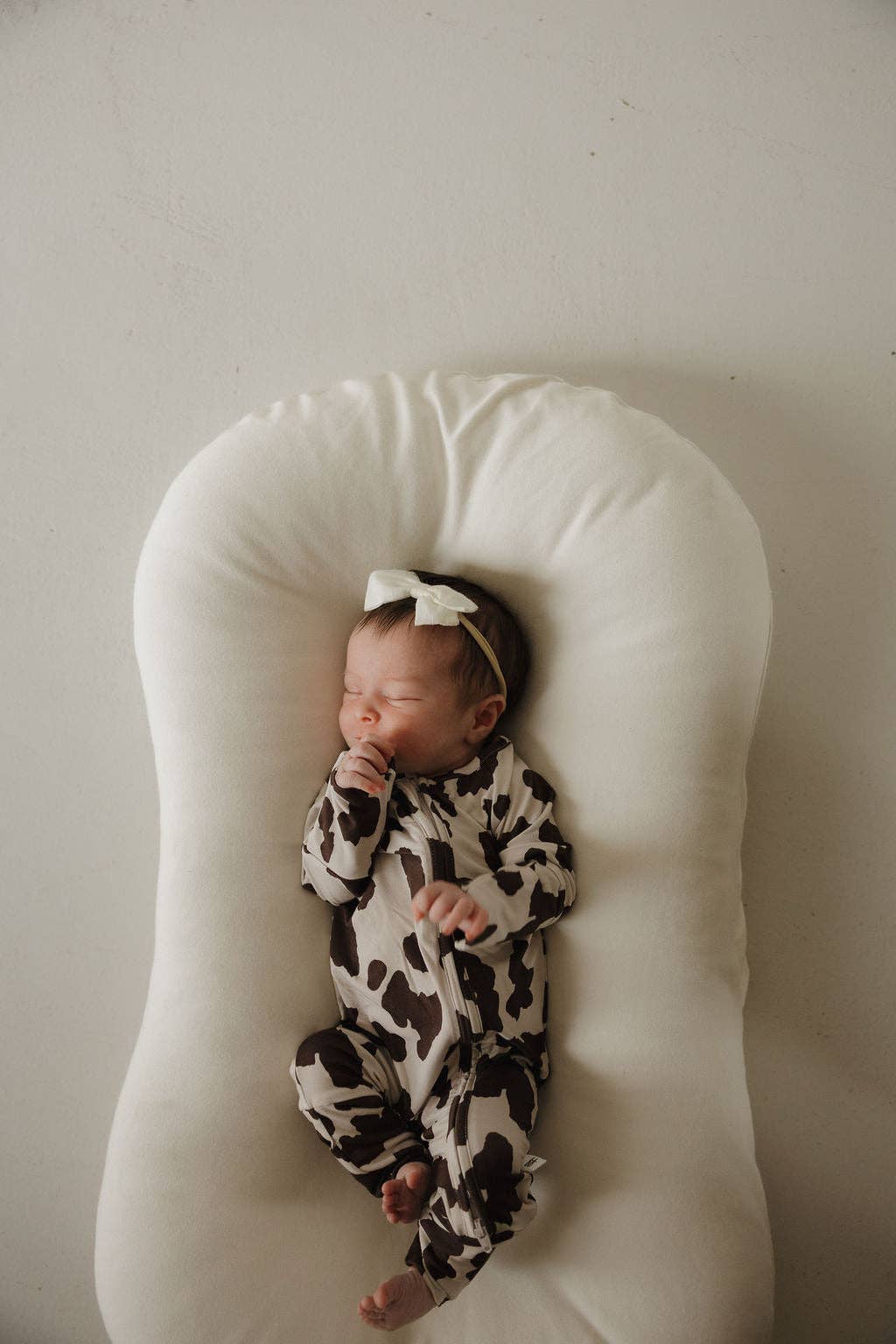Moo! Bamboo Zip Pajamas
