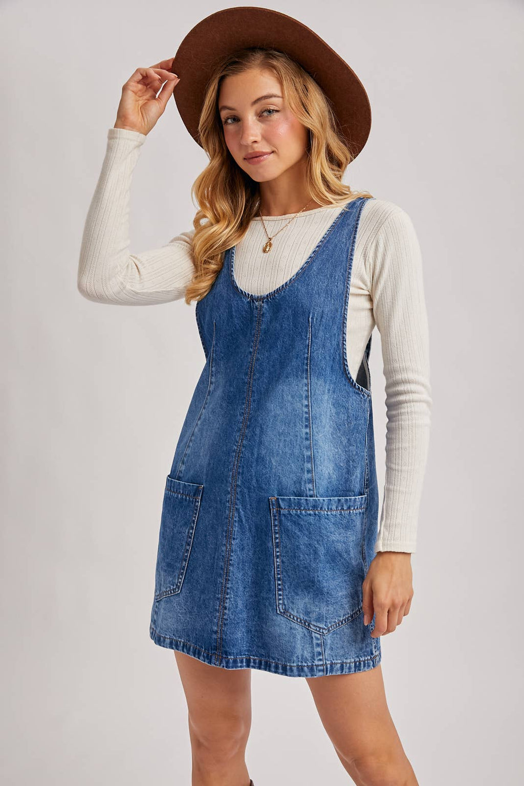 Lola Overall Denim Dress