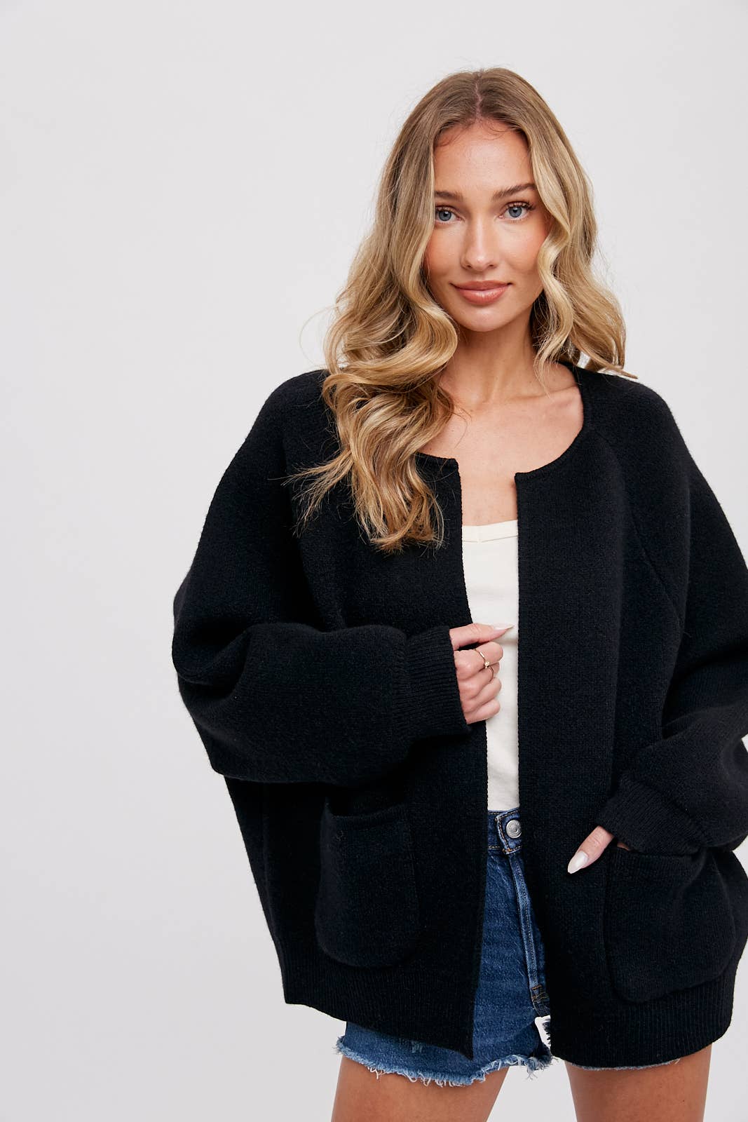 Elyse Knit Jacket in Beige