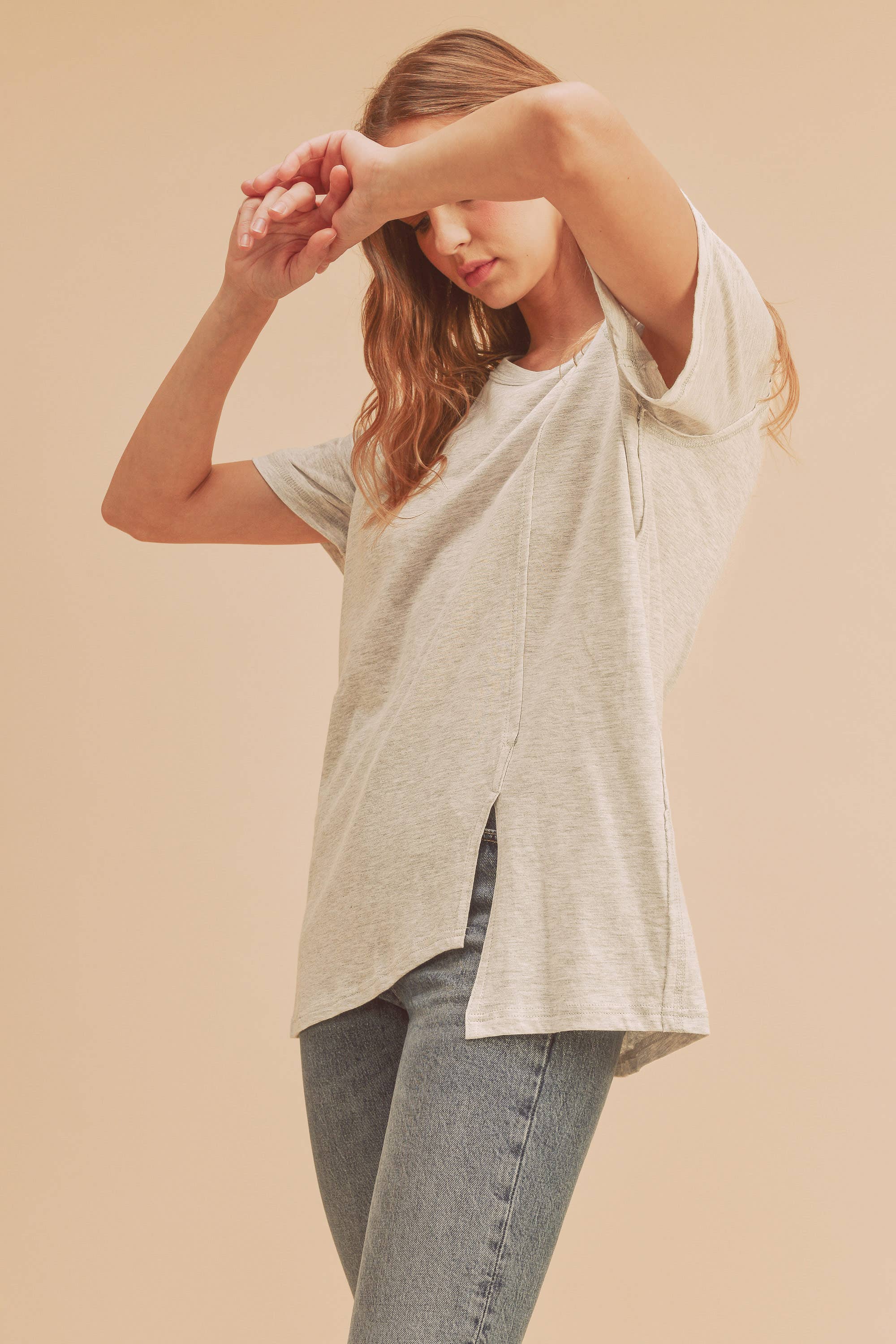 Dottie Top in Heather White