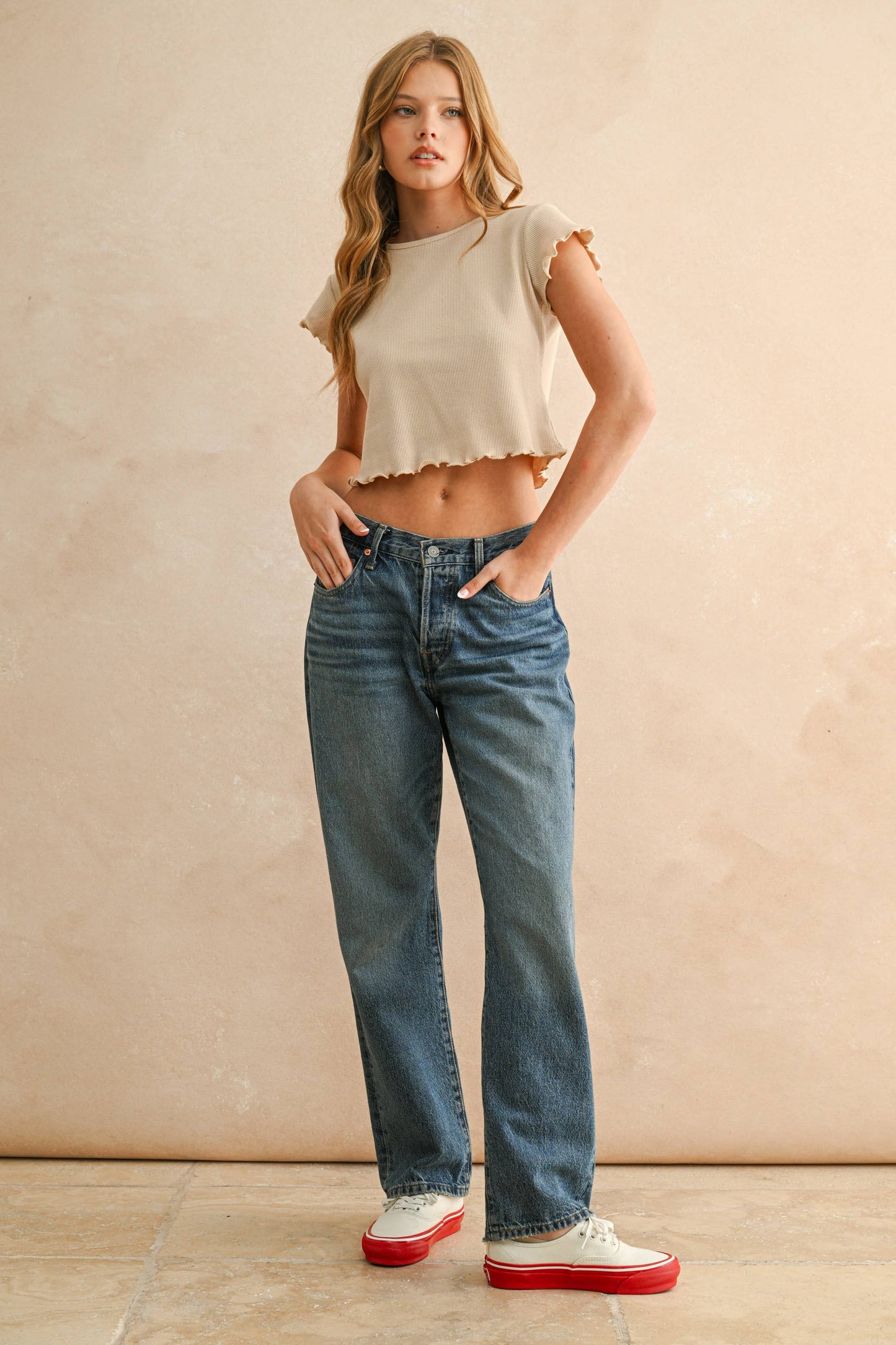 Khloe Top in Beige