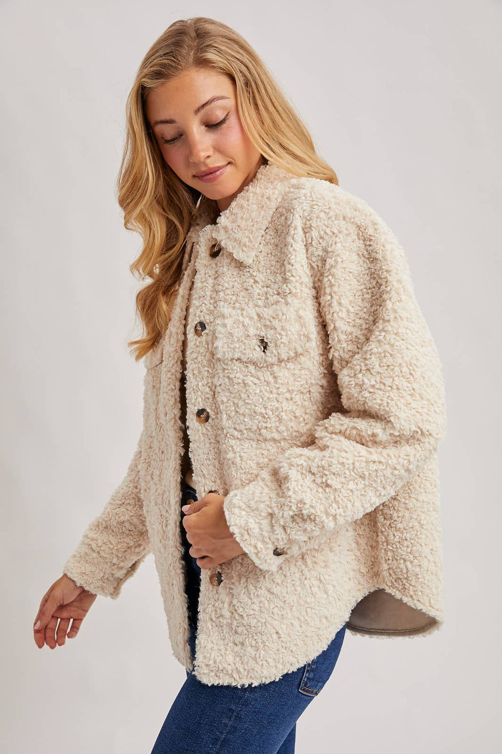 Porter Boucle Jacket in Cream