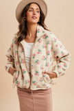Felicity Floral Sherpa Jacket in English Rose