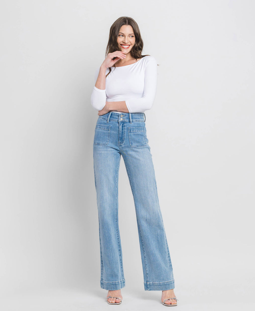 90s Vintage Super High Rise Flare Jeans