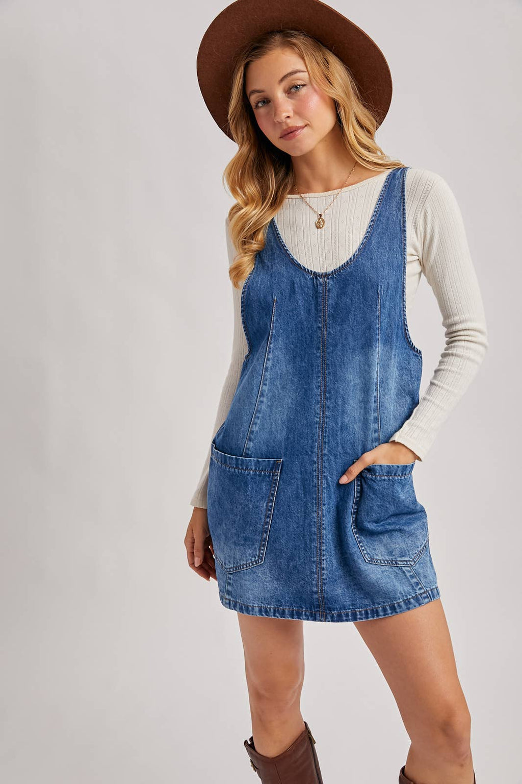 Lola Overall Denim Dress