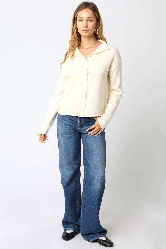 Elisa Button Knit Top