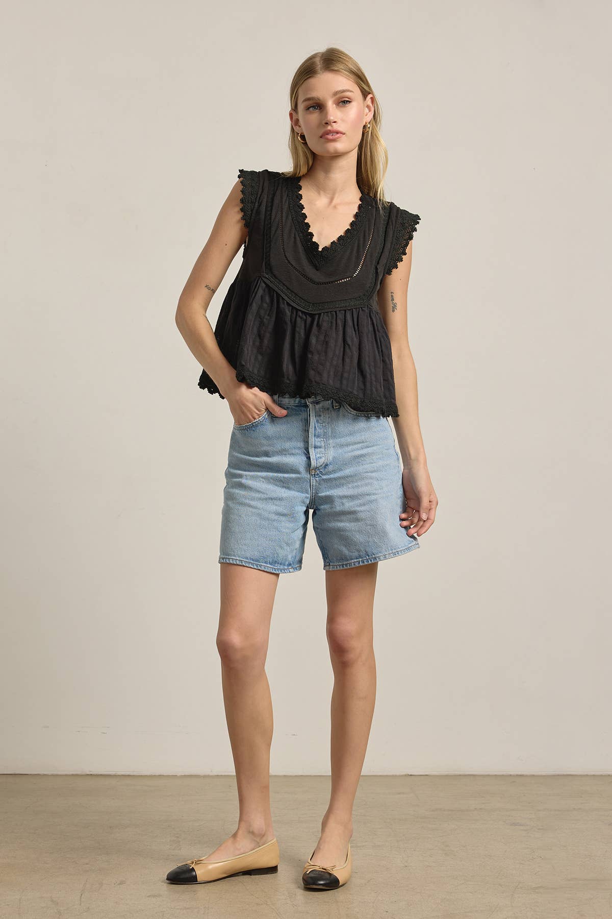 Rosalie Vintage Lace Peplum Top