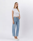 Cora Elastic Waist Barrel Jeans