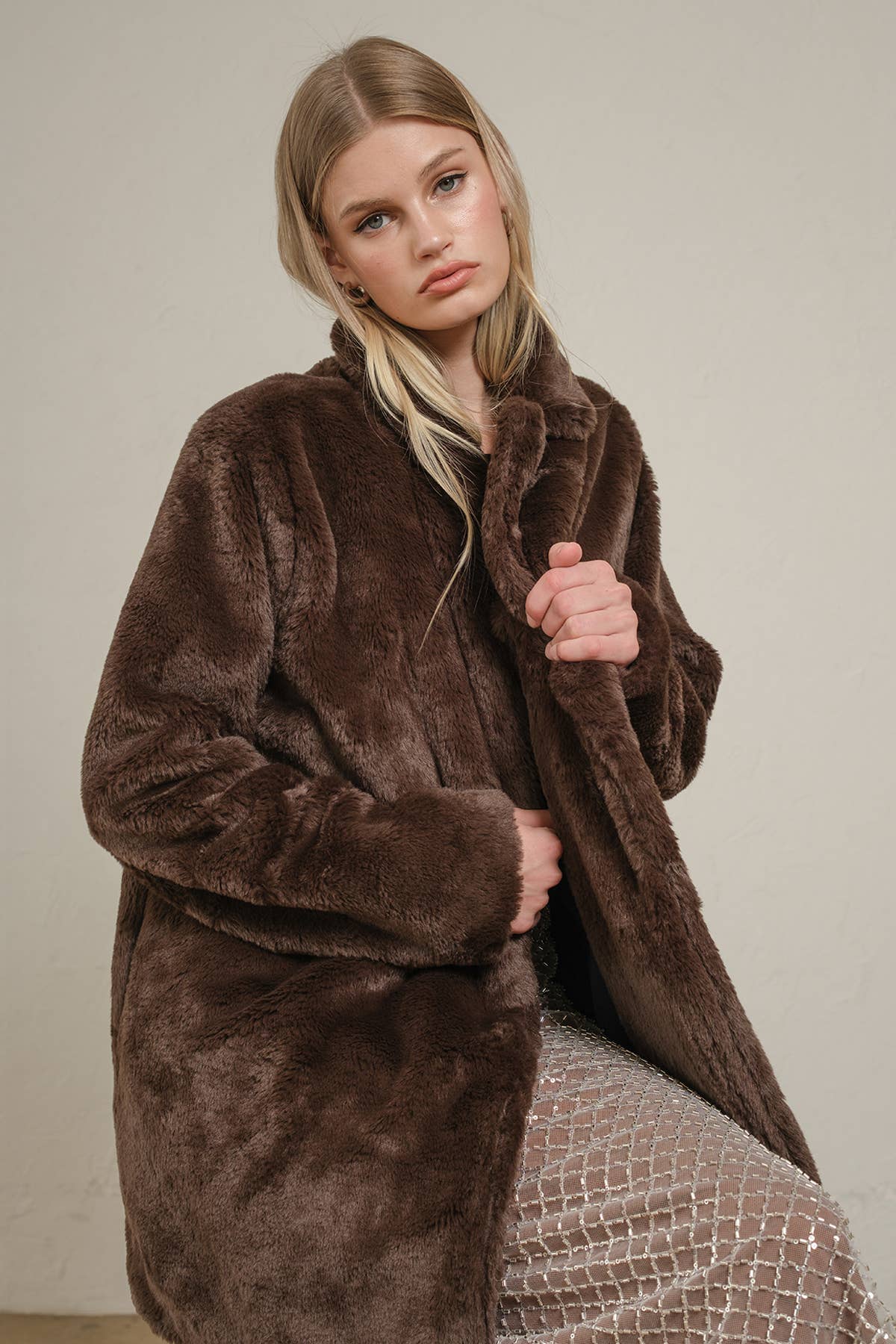 Chocolate Mocha Faux Fur Jacket