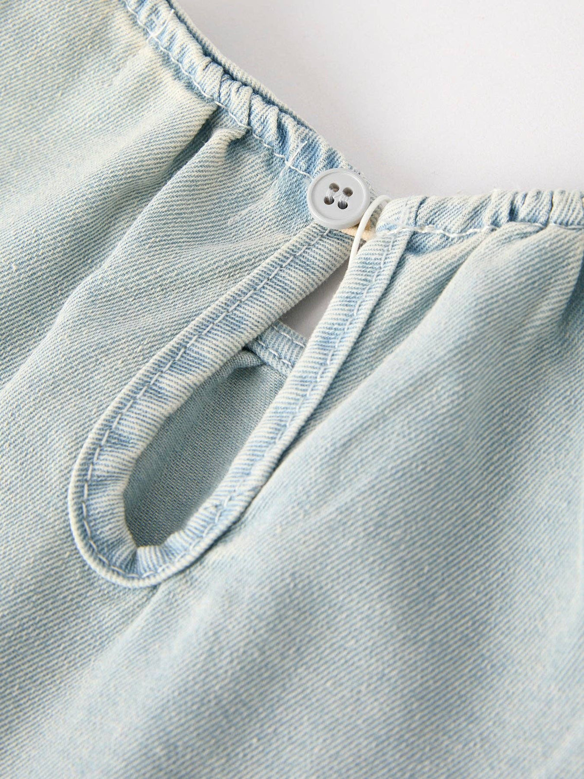 Summer Light Denim Lace Girls Set