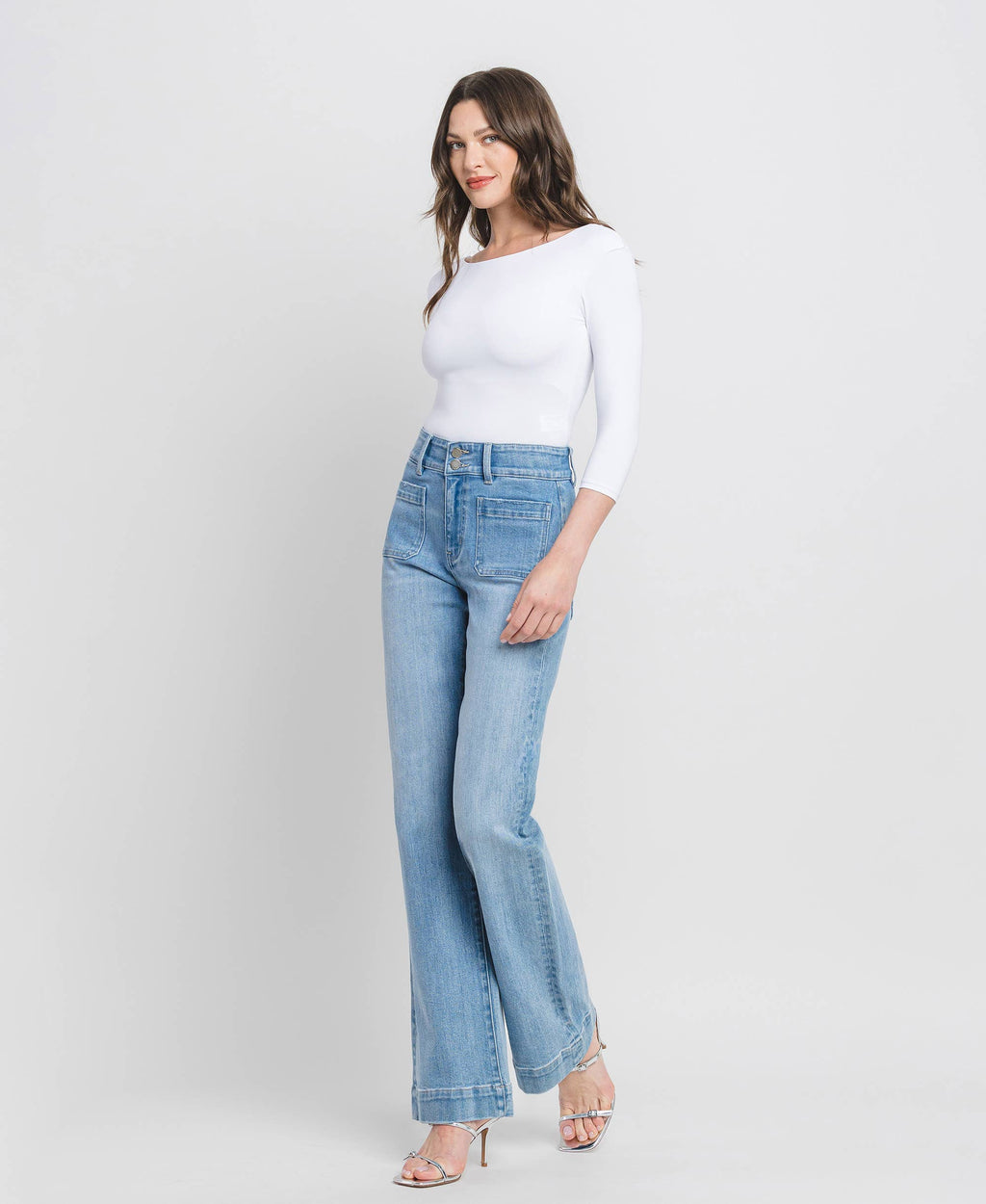 90s Vintage Super High Rise Flare Jeans