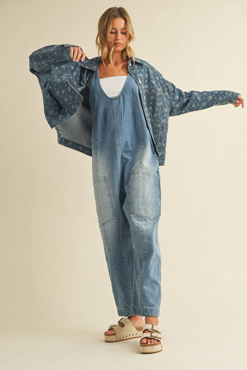 Lacey Floral Denim Jacket