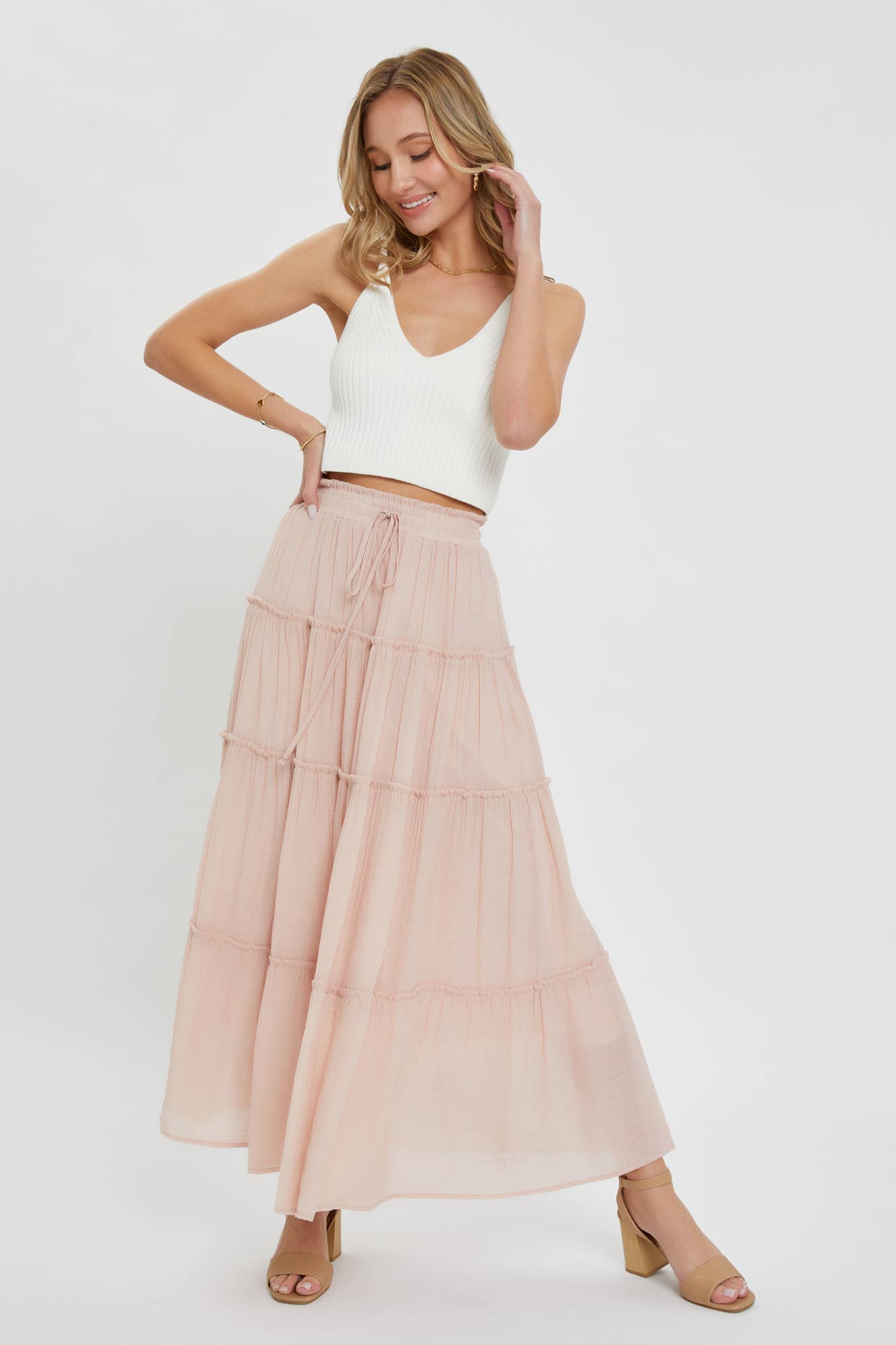 Lainey Skirt in Blush
