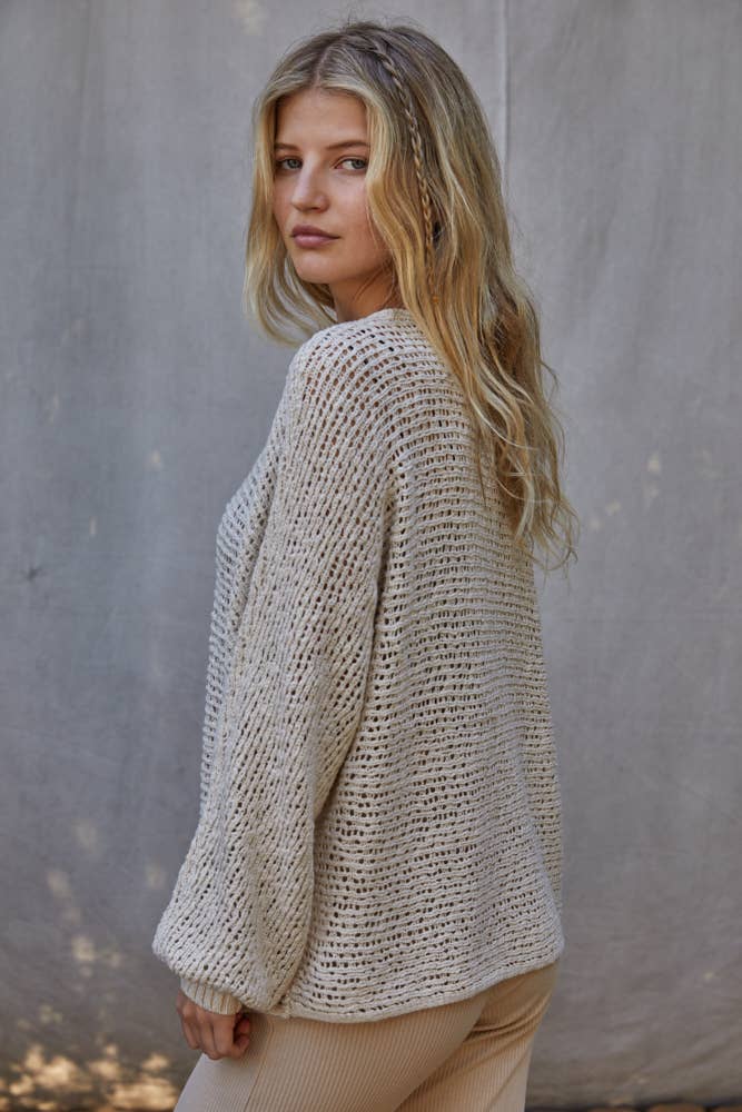Kylie Crochet Sweater Top
