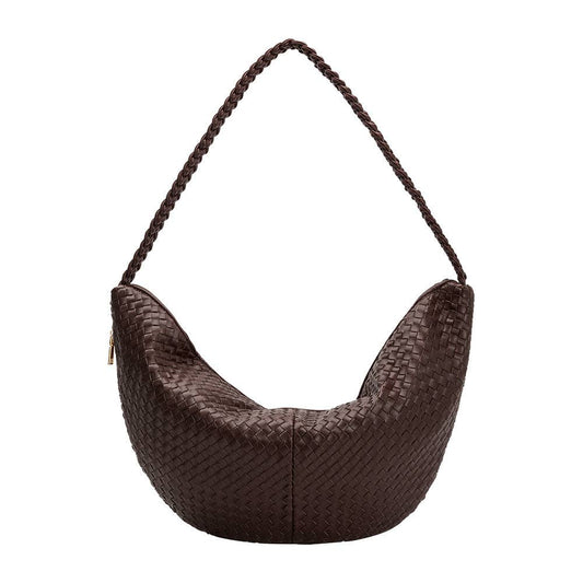 Raquel Espresso Recycled Shoulder Bag