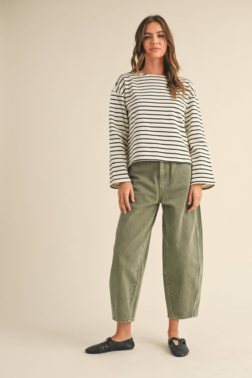 Tyler Striped Long Sleeve Top