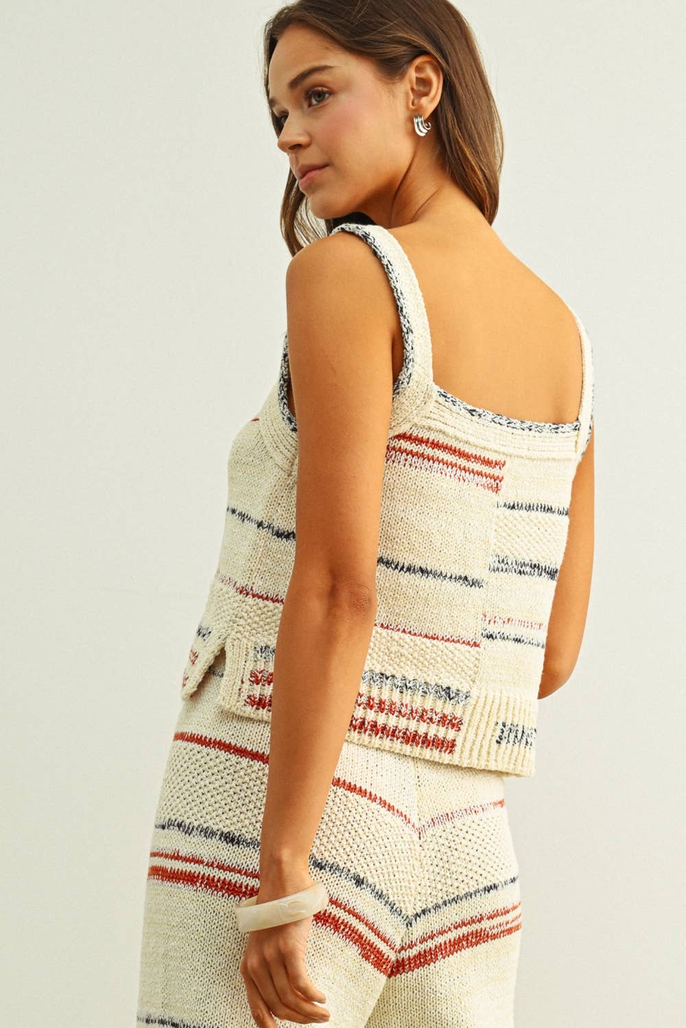 Abigail Striped Knit Top