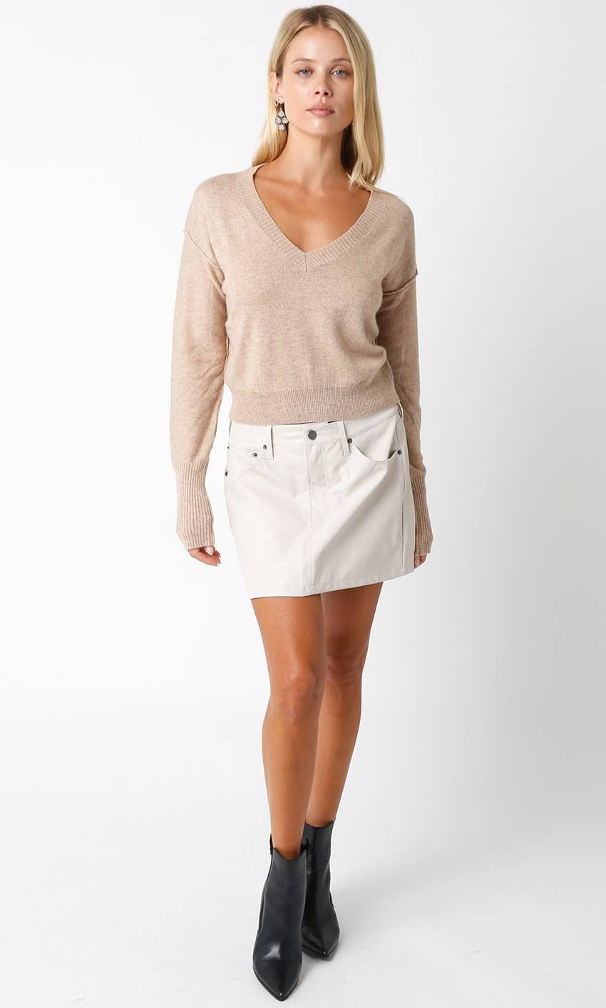 Shelley Sweater in Melange Brown