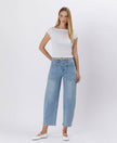 Cora Elastic Waist Barrel Jeans