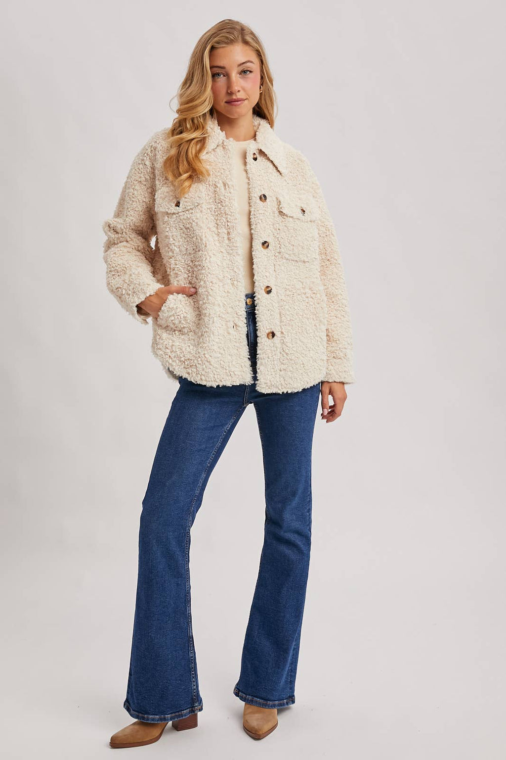 Porter Boucle Jacket in Cream