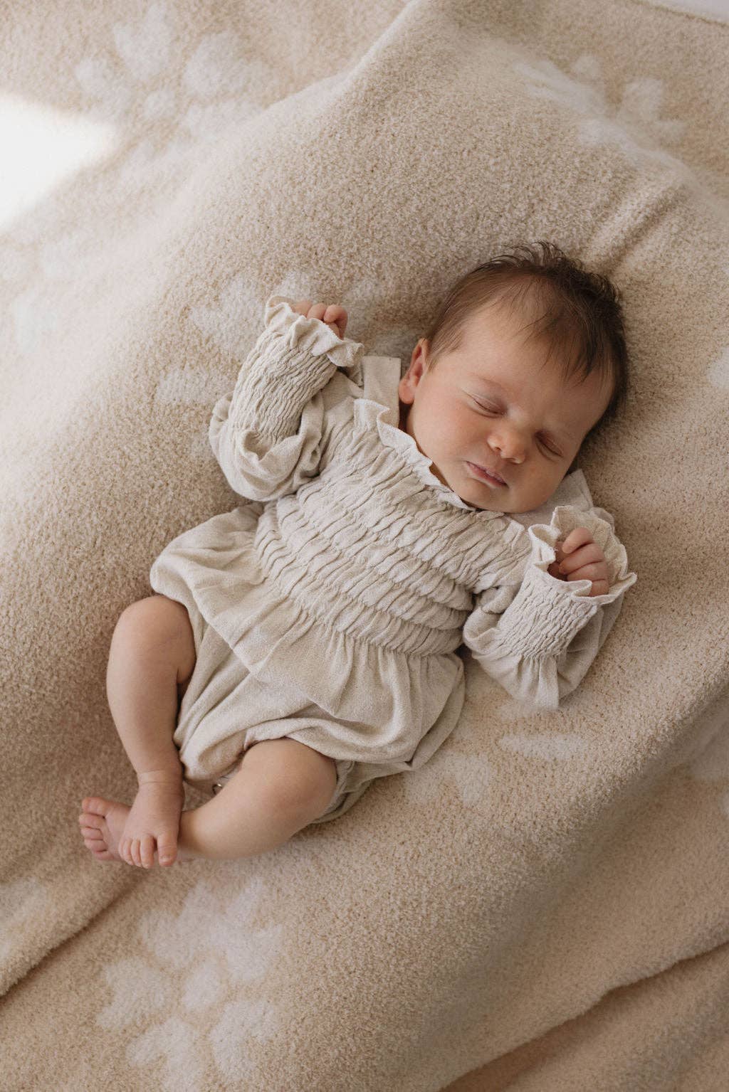 Hanna Smocked Baby Romper