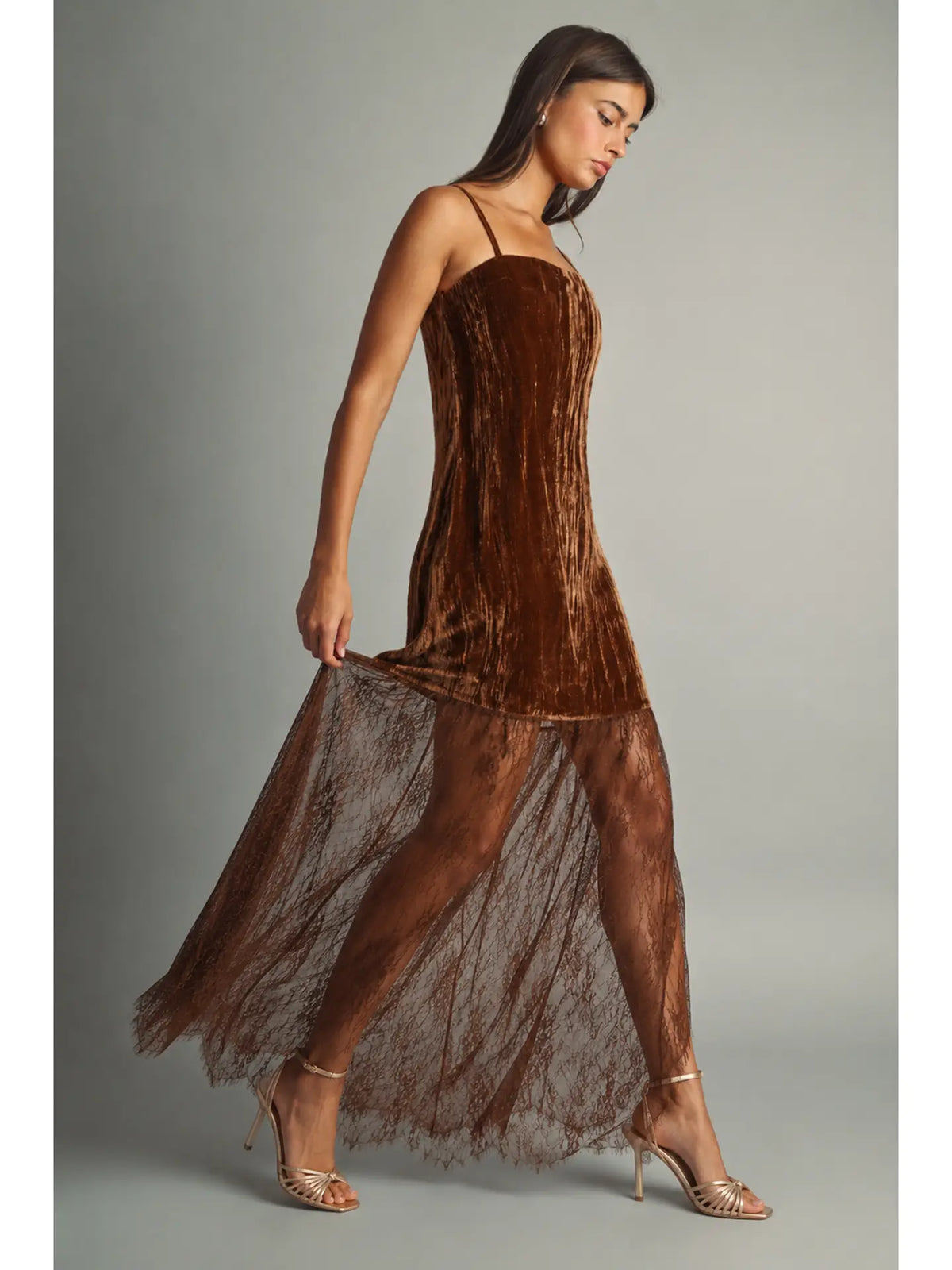 Espresso Velvet Dress