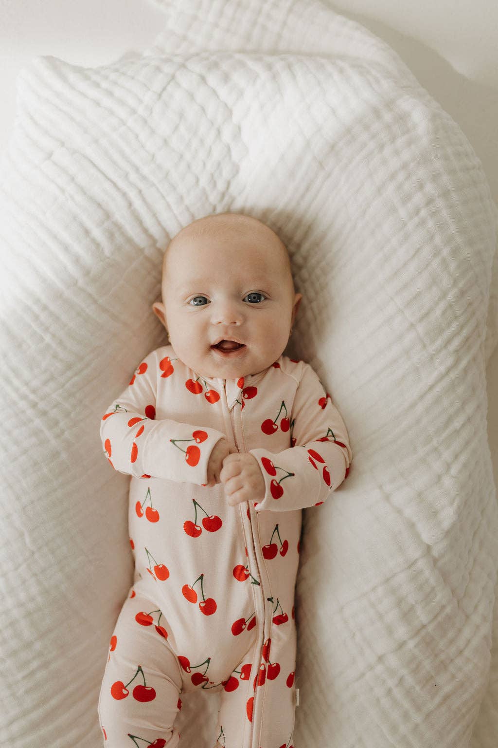 Cherry Orchard Baby Zip Pajamas