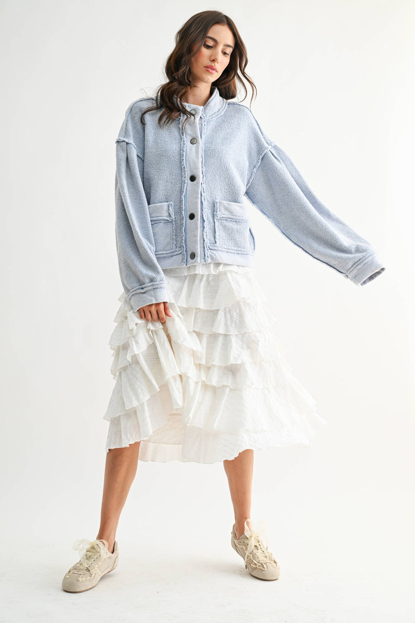 Theo Textured Button Up Jacket