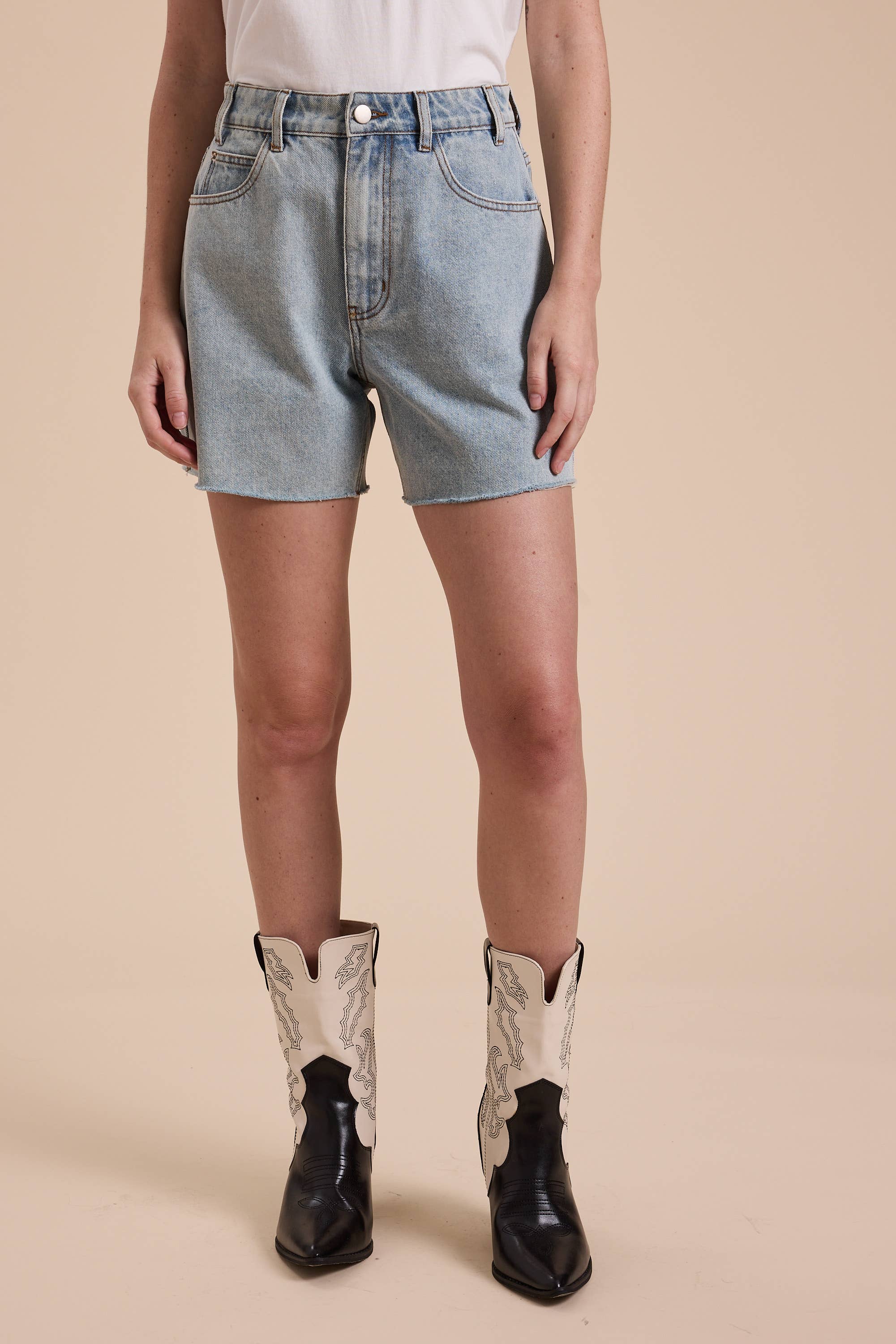 Shelton Denim Mom Shorts