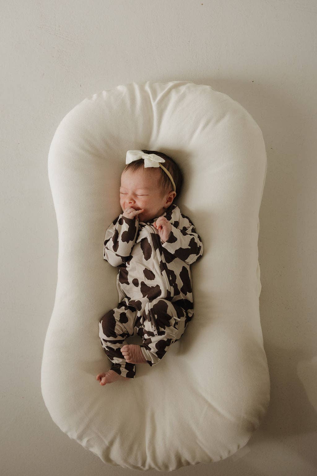 Moo! Bamboo Zip Pajamas