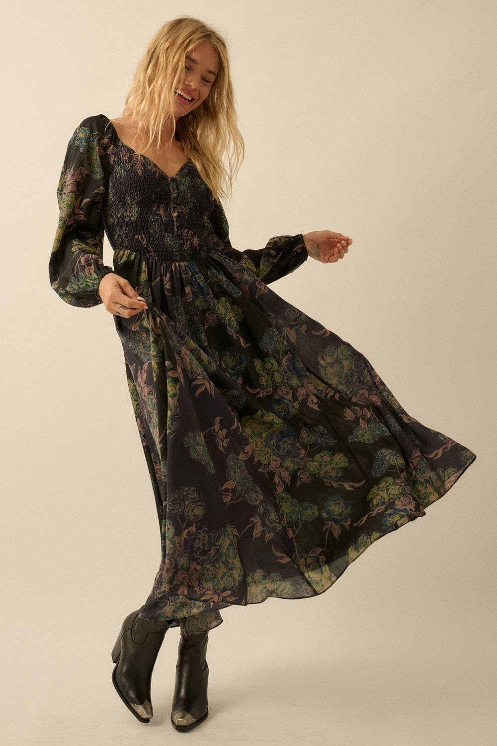Floral Haven Sweetheart Dress