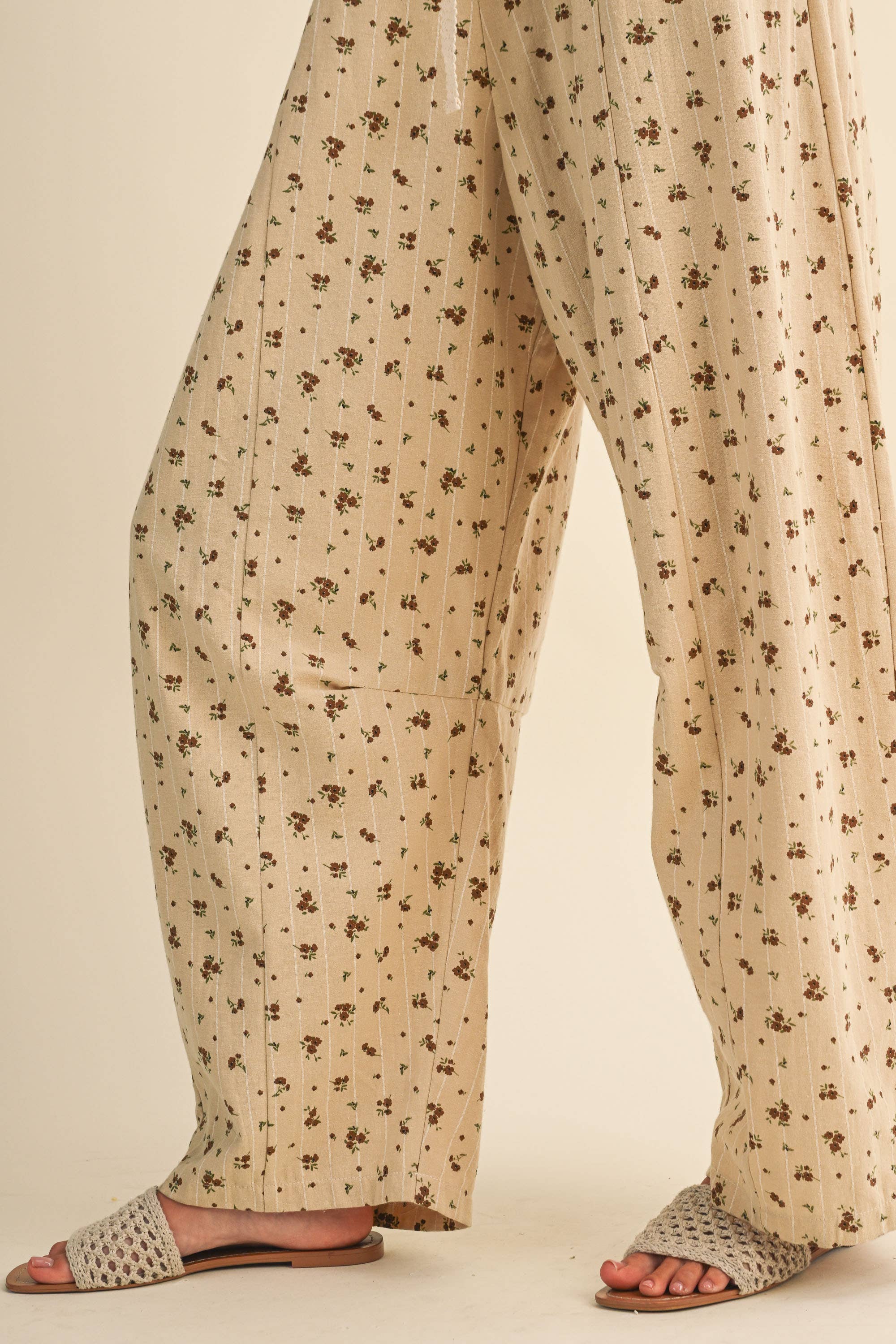 Ryanne Ditsy Floral Barrel Jumpsuit
