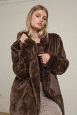 Chocolate Mocha Faux Fur Jacket