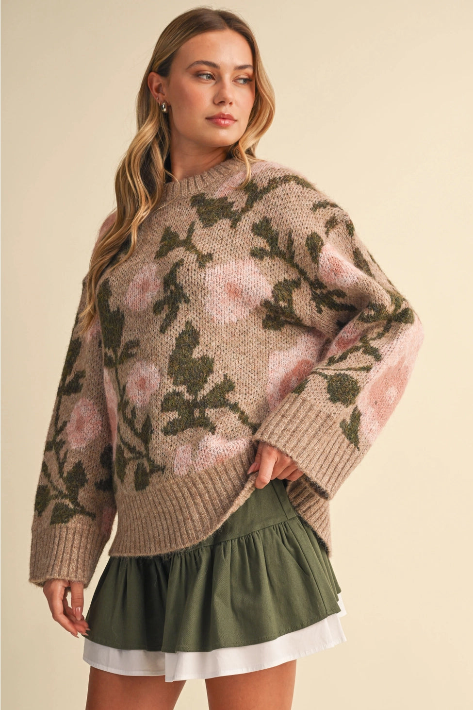The Garden Hour Sweater in Taupe