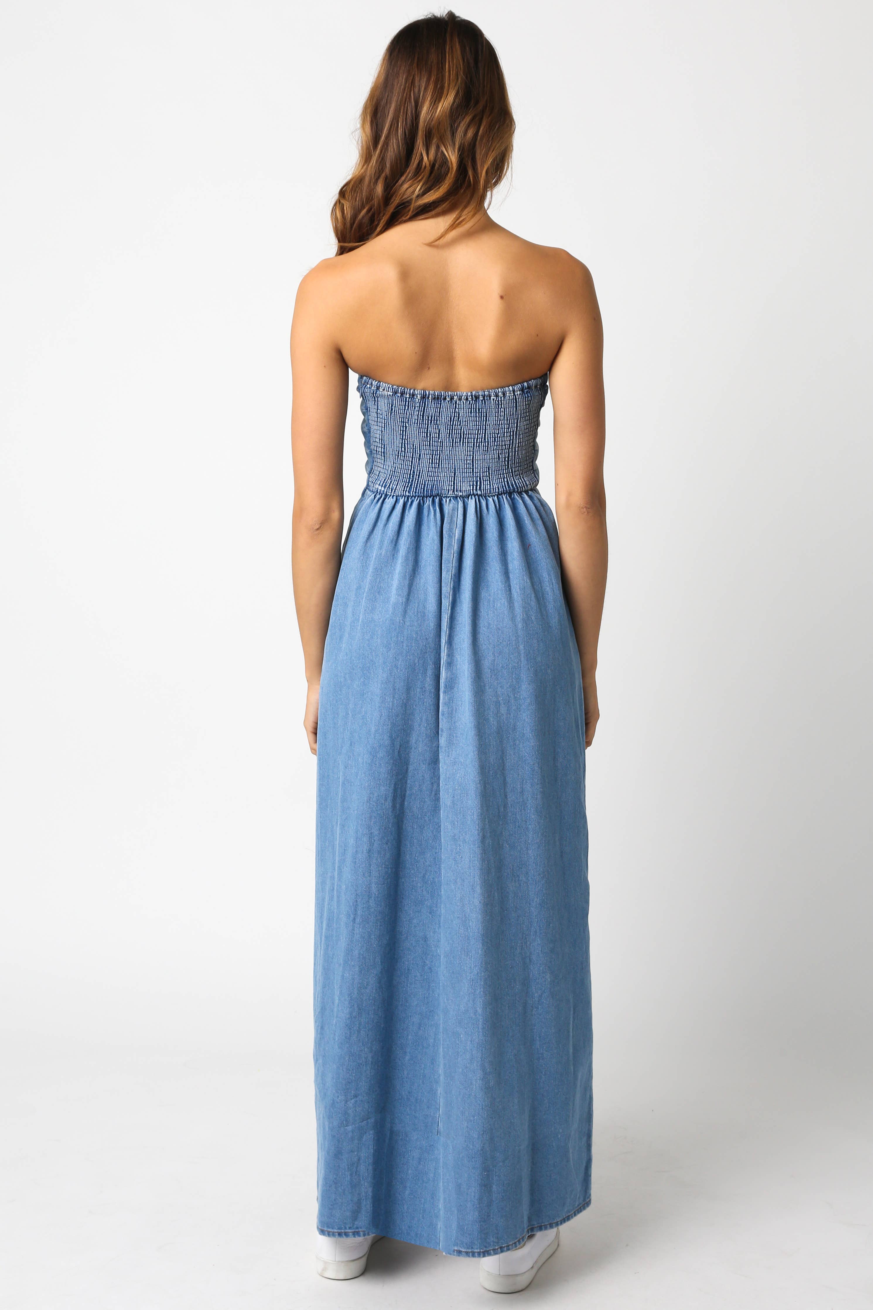 Skylar Denim Maxi Dress