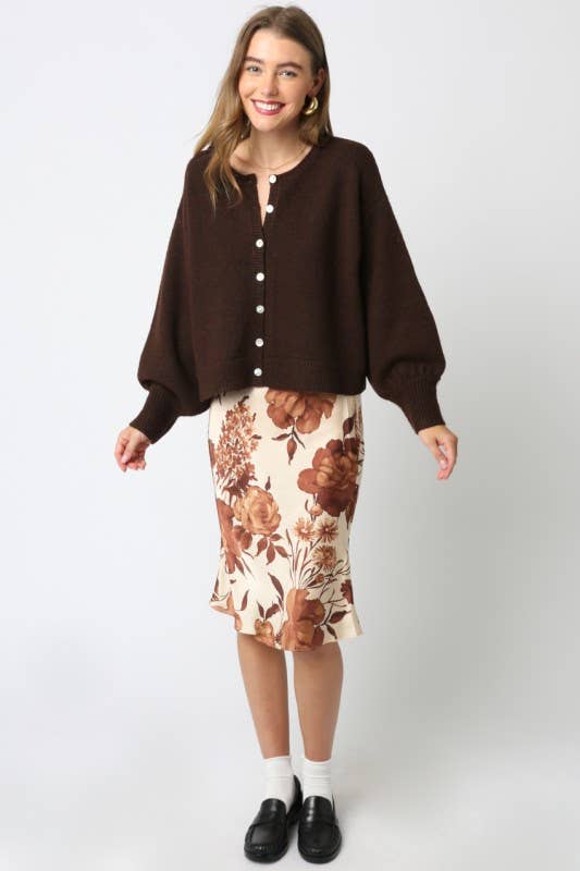 Lina Knit Top in Brown
