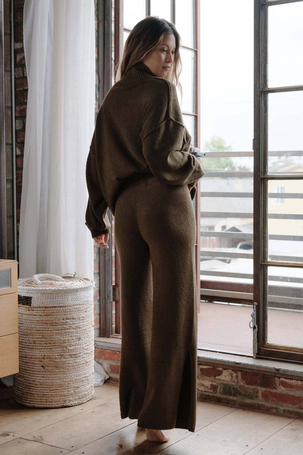 Janie Olive Knit Pants