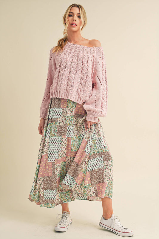 Perry Patchwork Maxi Skirt
