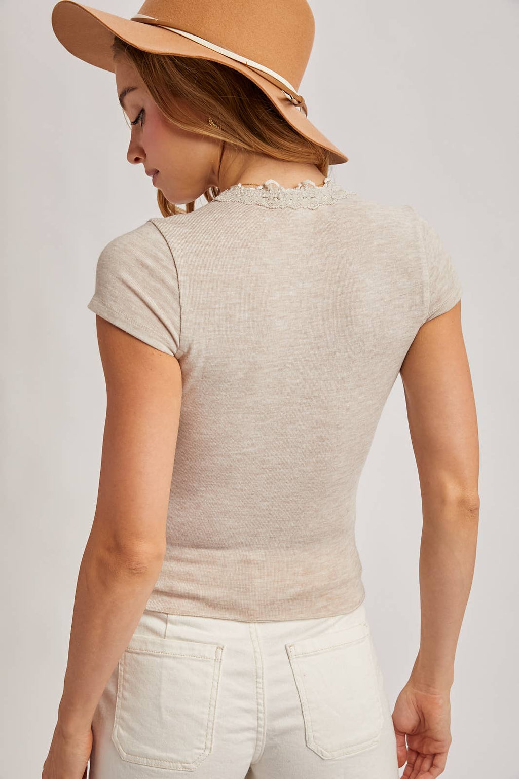 Sydney Lace Trim Knit Top