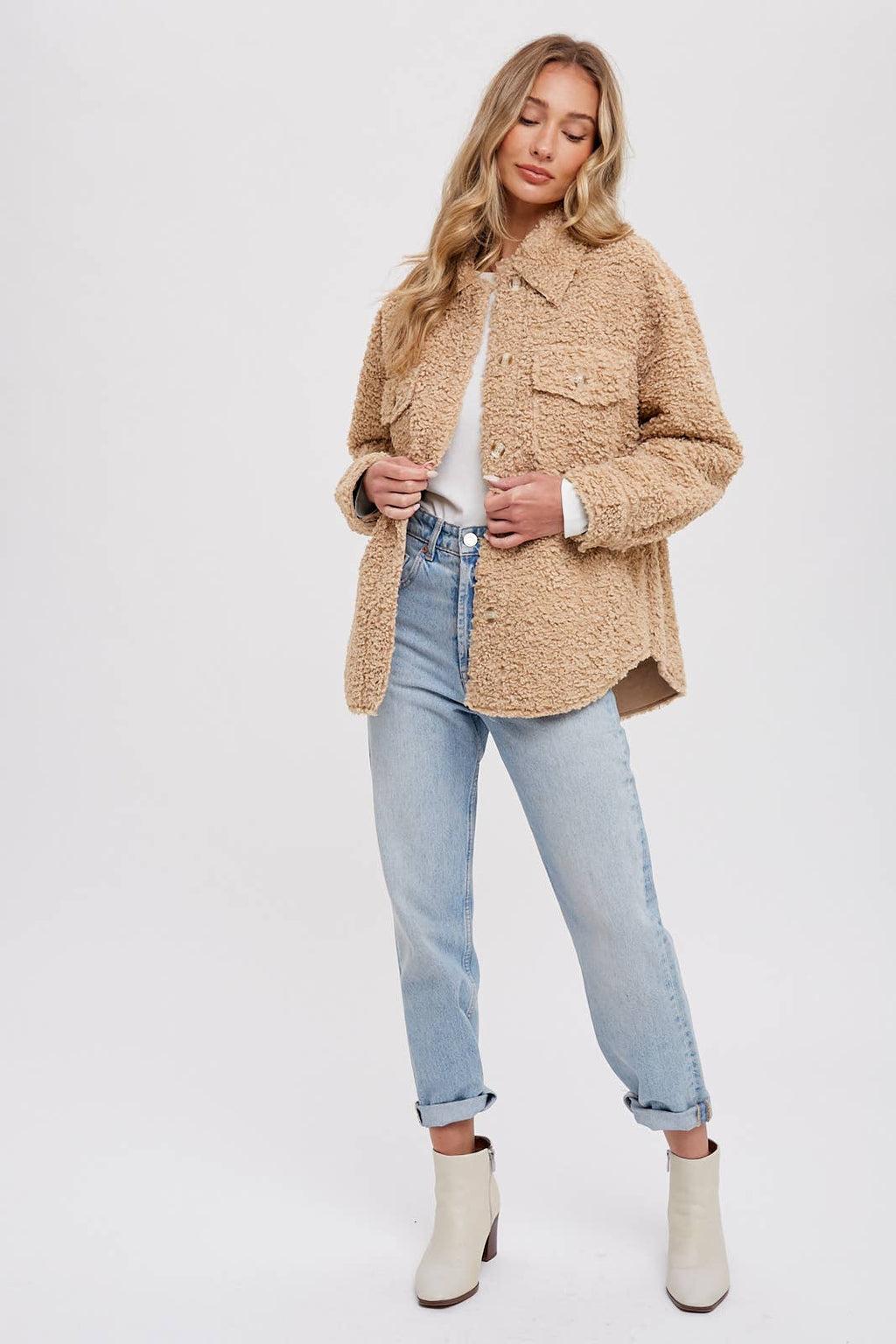 Porter Boucle Jacket in Latte