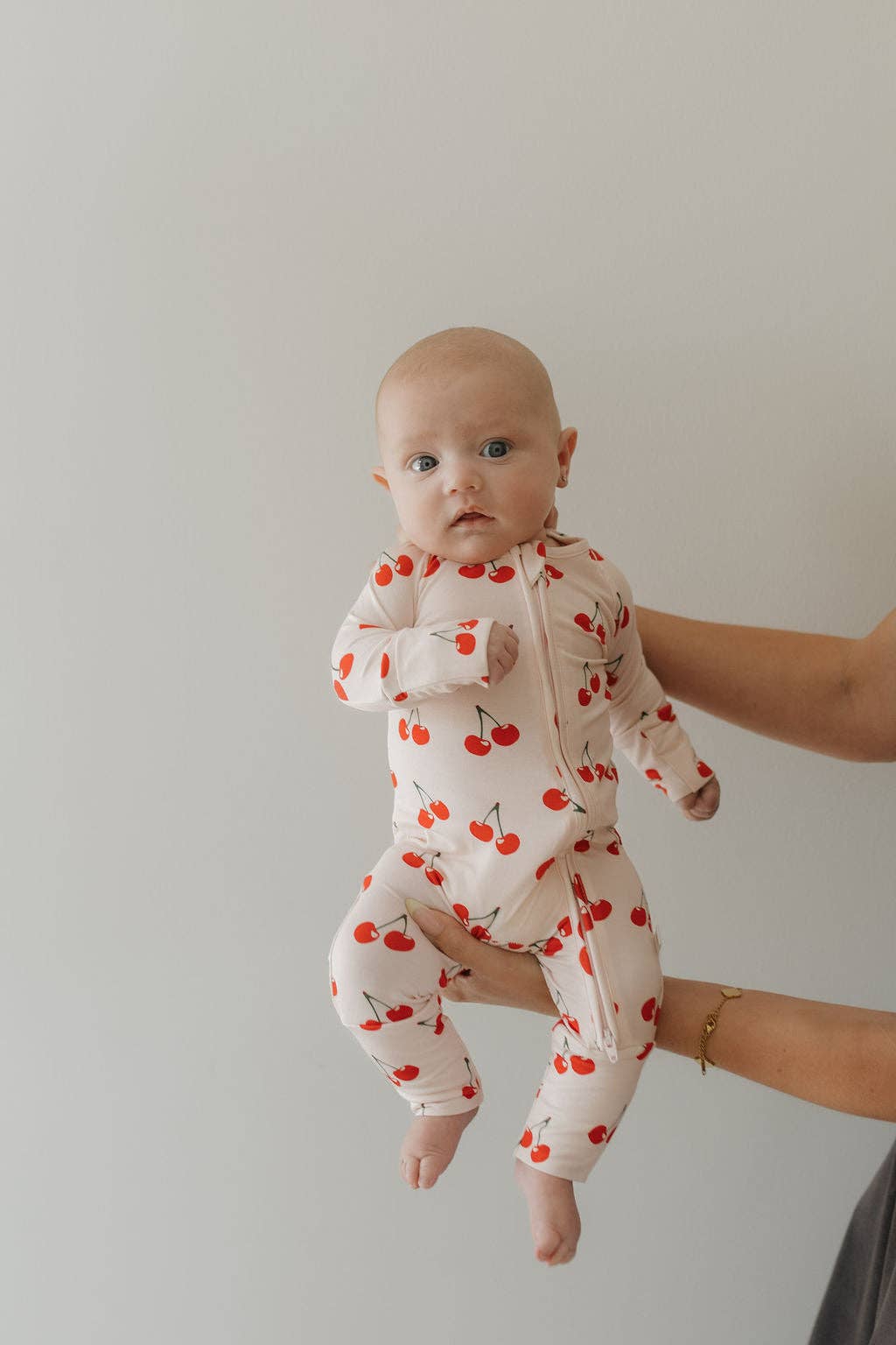 Cherry Orchard Baby Zip Pajamas