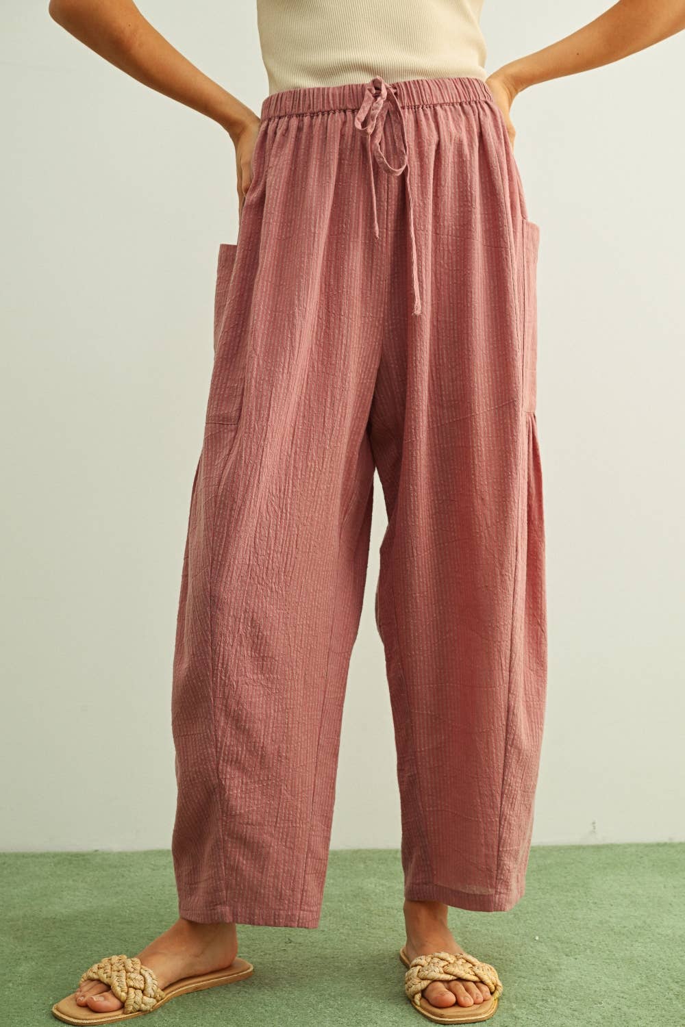 Sierra Pinstriped Relaxed Pants