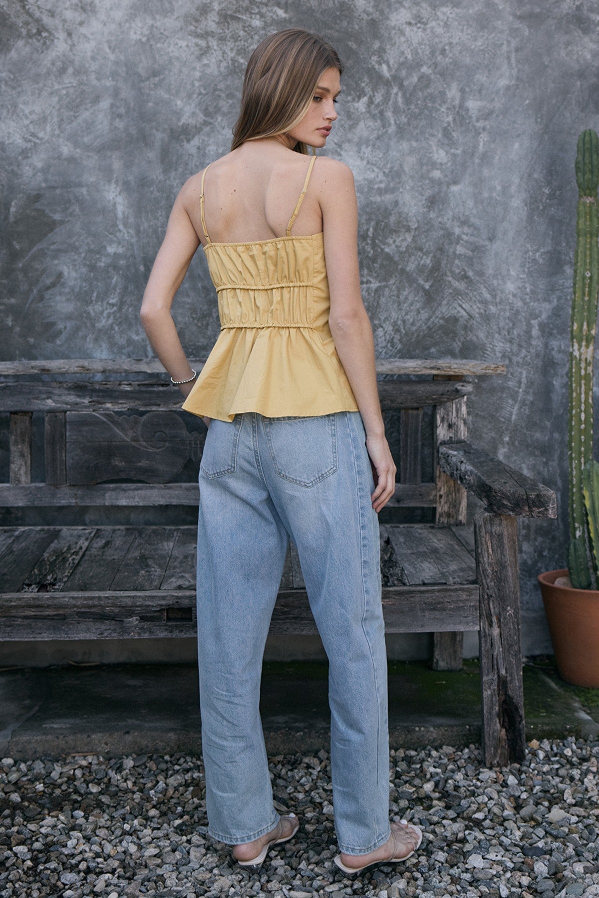 Clementine Smocked Peplum Cami