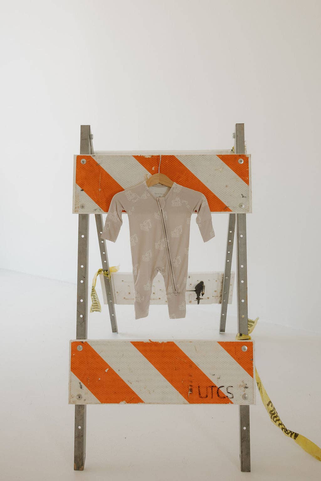 Excavator Baby Zip Pajamas