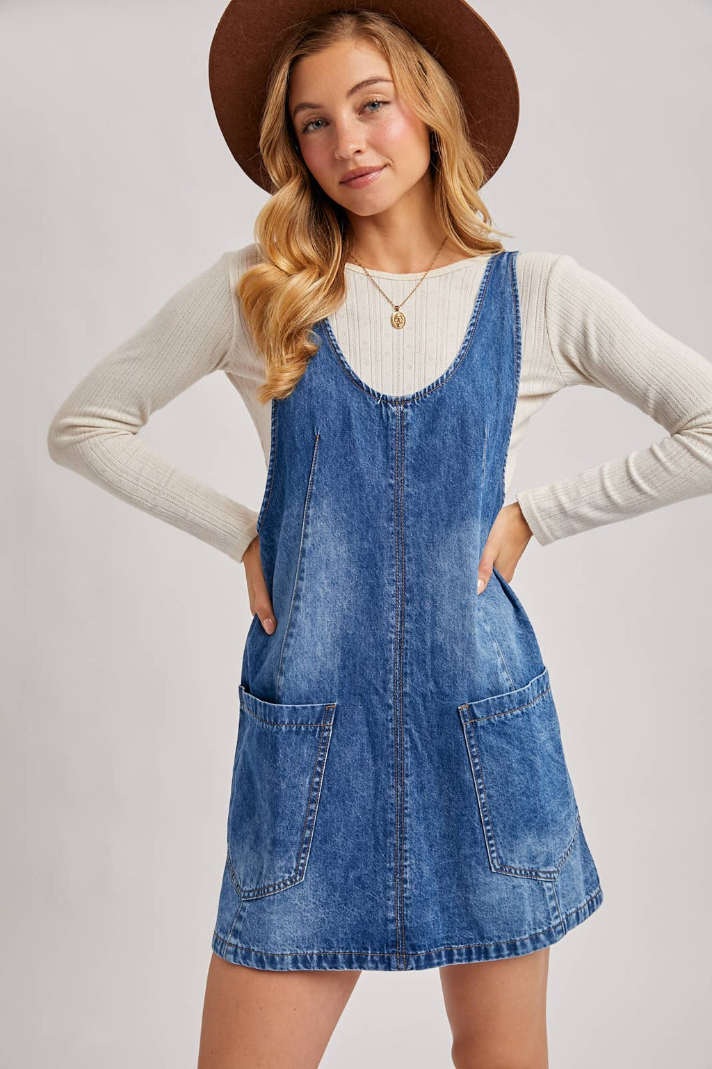 Lola Overall Denim Dress