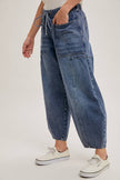 Jayden Drawstring Barrel Jeans